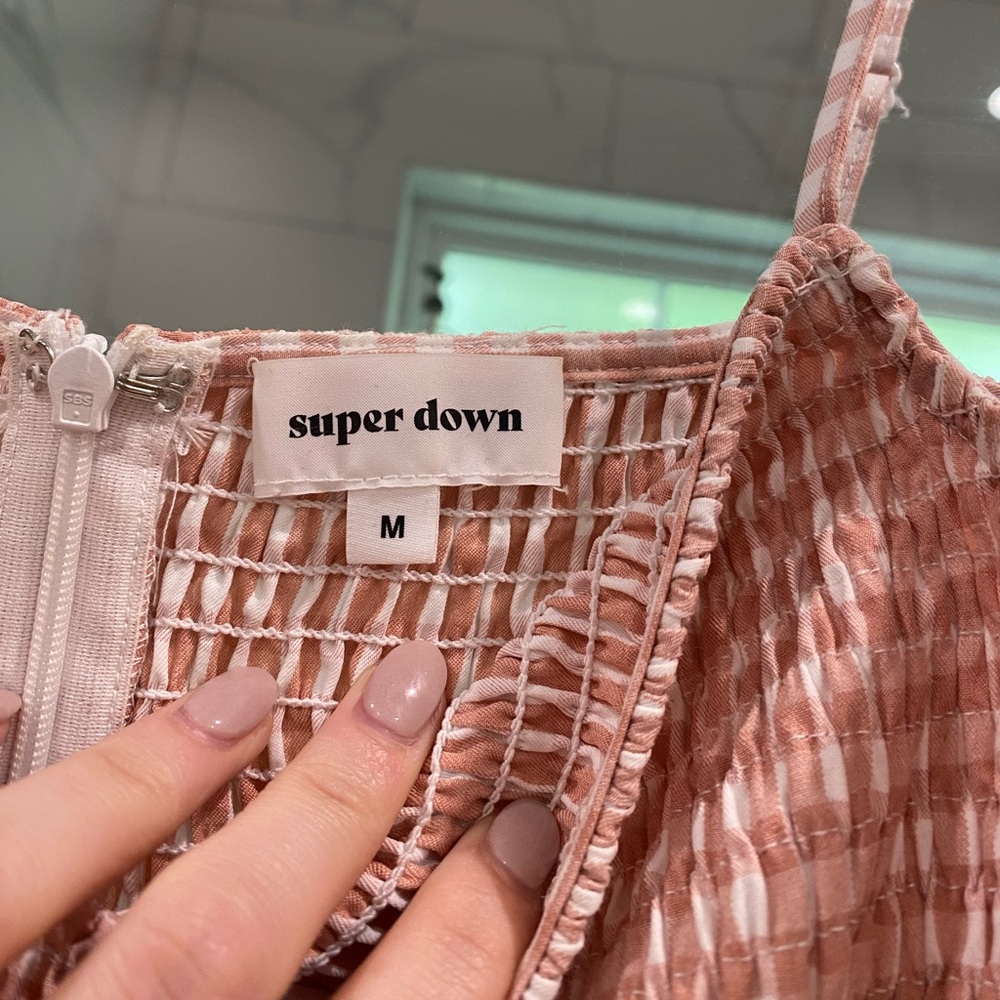 Revolve Superdown Gingham Romper - image 2